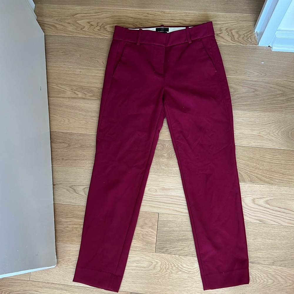 J crew maroon Cameron work pants